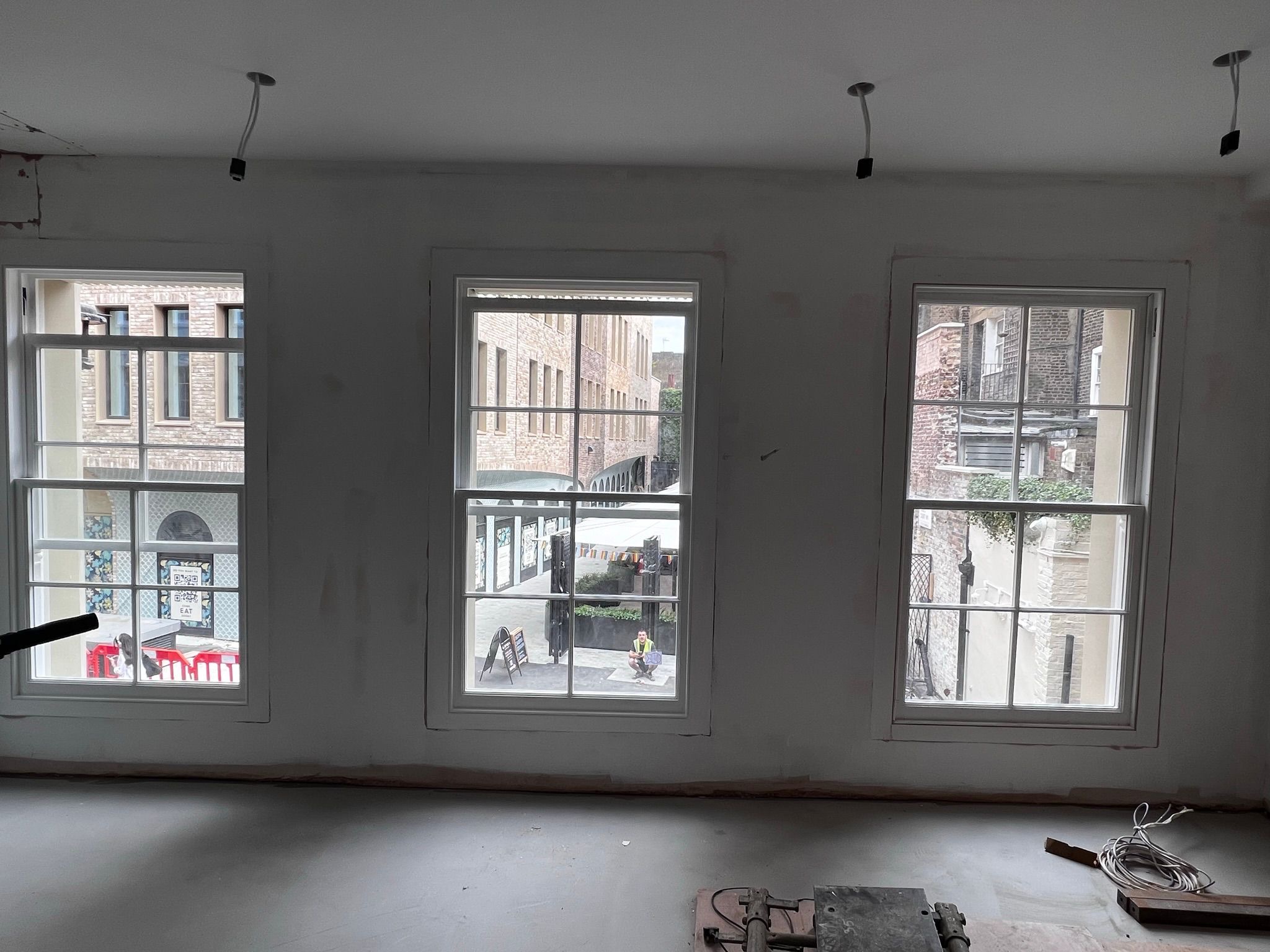 Triple Sash Window Installation — Brighton City Centre — Brighton & Hove Property Repair Co. Brighton & Hove Triple Sash Window Installation — Brighton City Centre — Brighton & Hove Property Repair Co. Brighton & Hove