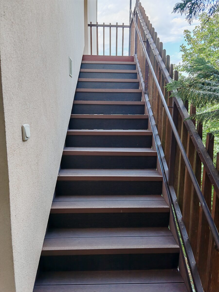 WPC composite outdoor stairs — dark brown, Hove